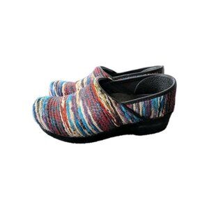 Dansko Clogs Comfort Shoes Coated Yarn Clogs Slip On 8.5 Boho Aztec Western